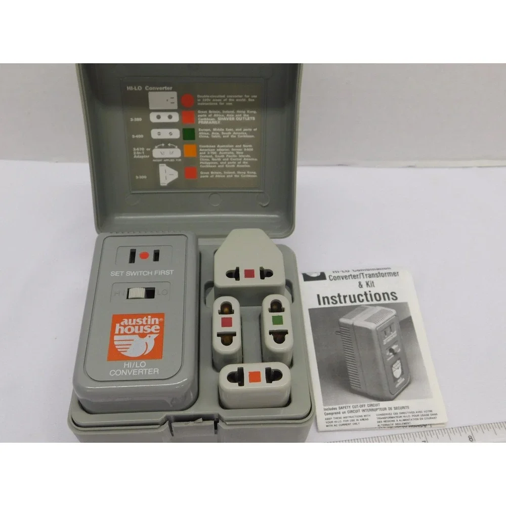 Austin House HI-LO ELECTRIKIT Converter Mini Transformer Kit with 4 Adapter Plug